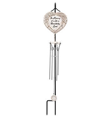 Sympathy Heart Shaped Chimes Stake 3 Assorted  Item # 14522