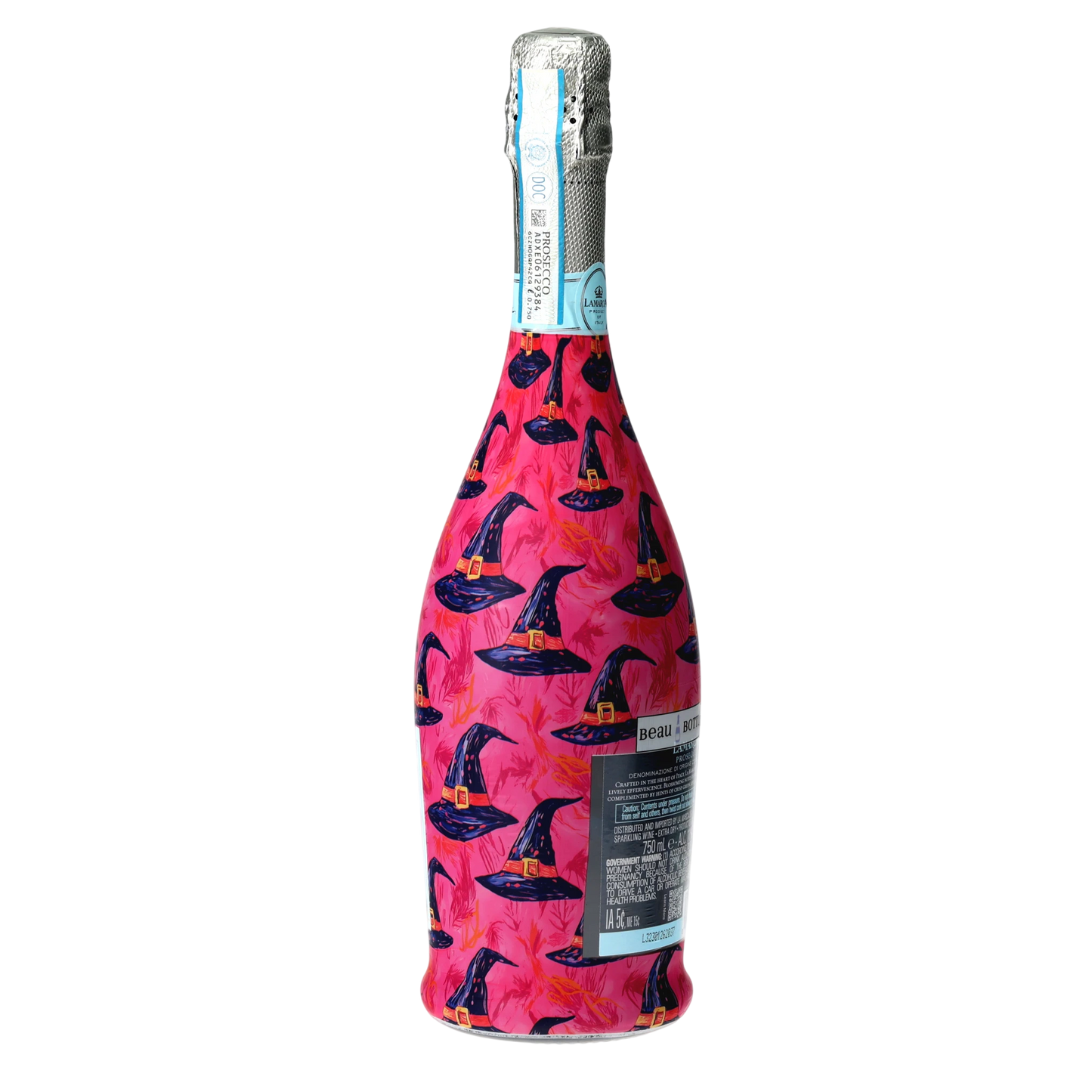 Preppy Halloween Witch Hats Prosecco Bottle Wrap