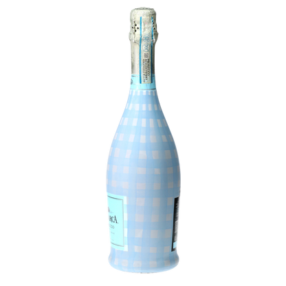 Powder Blue Picnic Gingham Prosecco Bottle Wrap