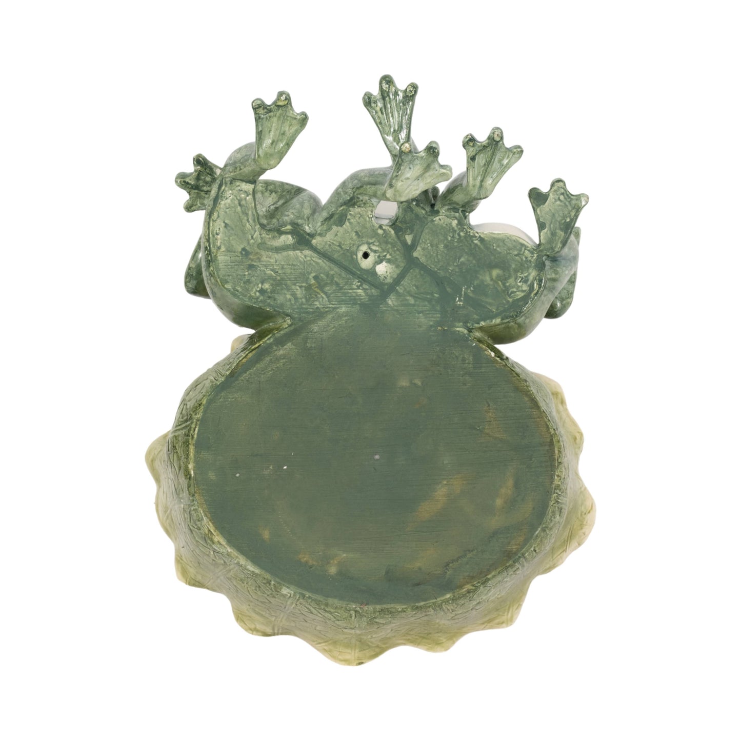 Decorative Planter - Green Resin Three Sitting Frogs, 10 in.