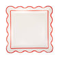 STN1242 - Cream Scalloped Square Plate