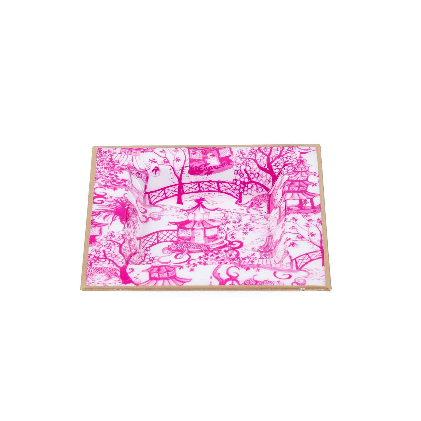 Garden Party Enameled Tori Trinket Tray