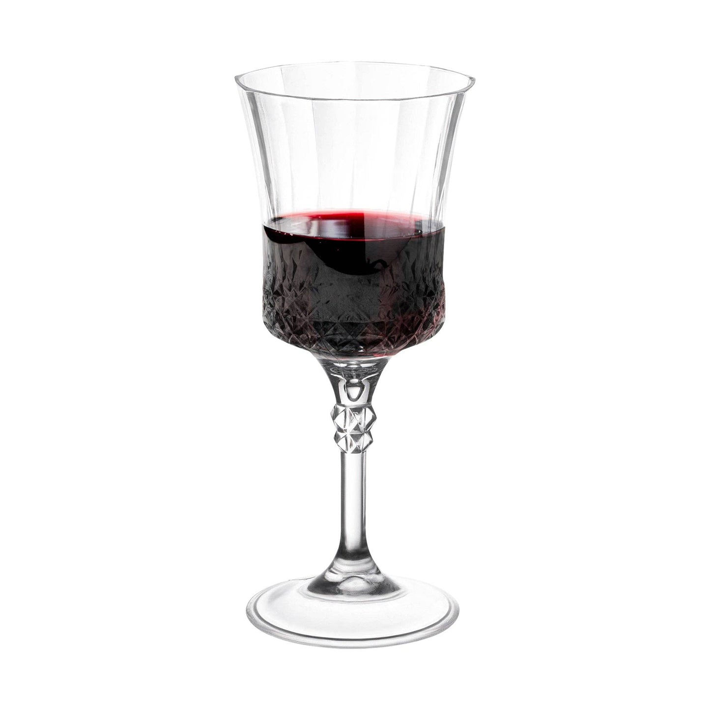 11 oz. Crystal Cut Plastic Wine Goblets - 4 Goblets