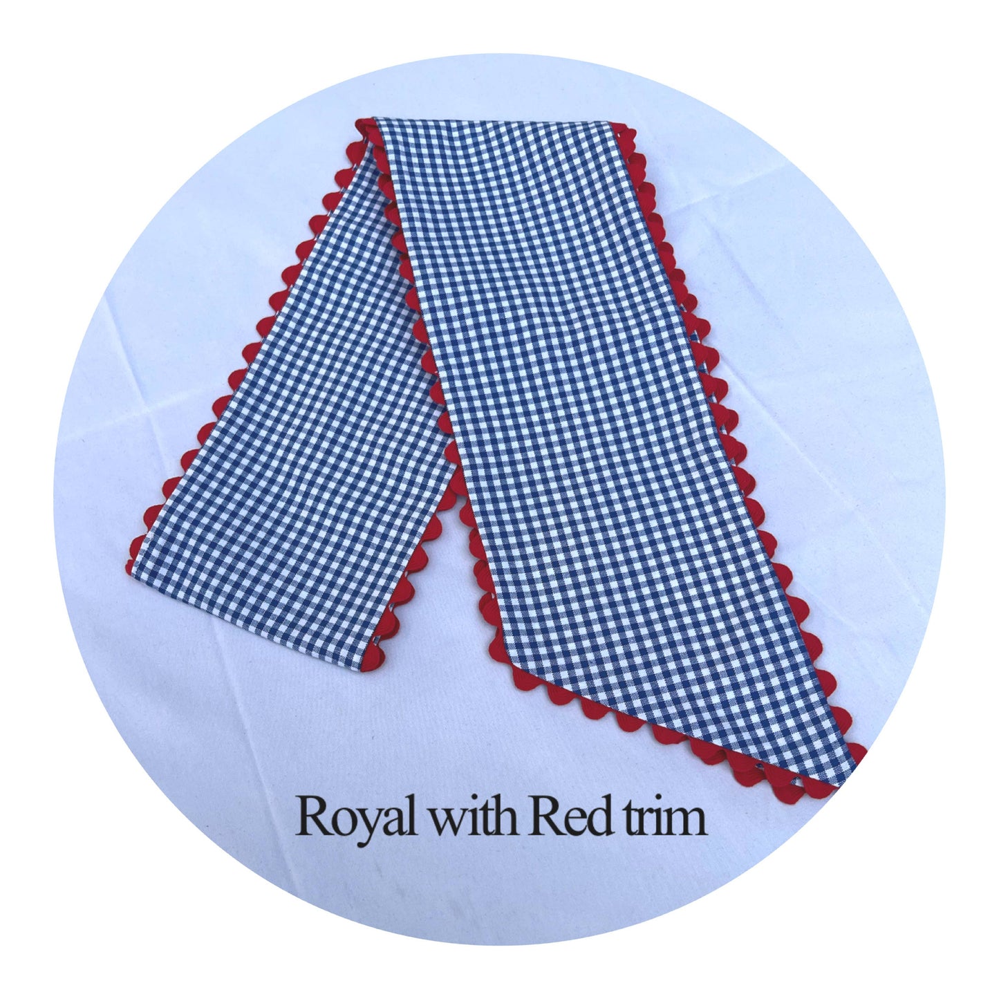 Custom Gingham Sashes with Trim