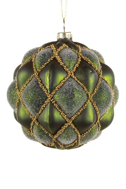 NEW-Hanging Forest Green Ballooning Bauble Ornament
