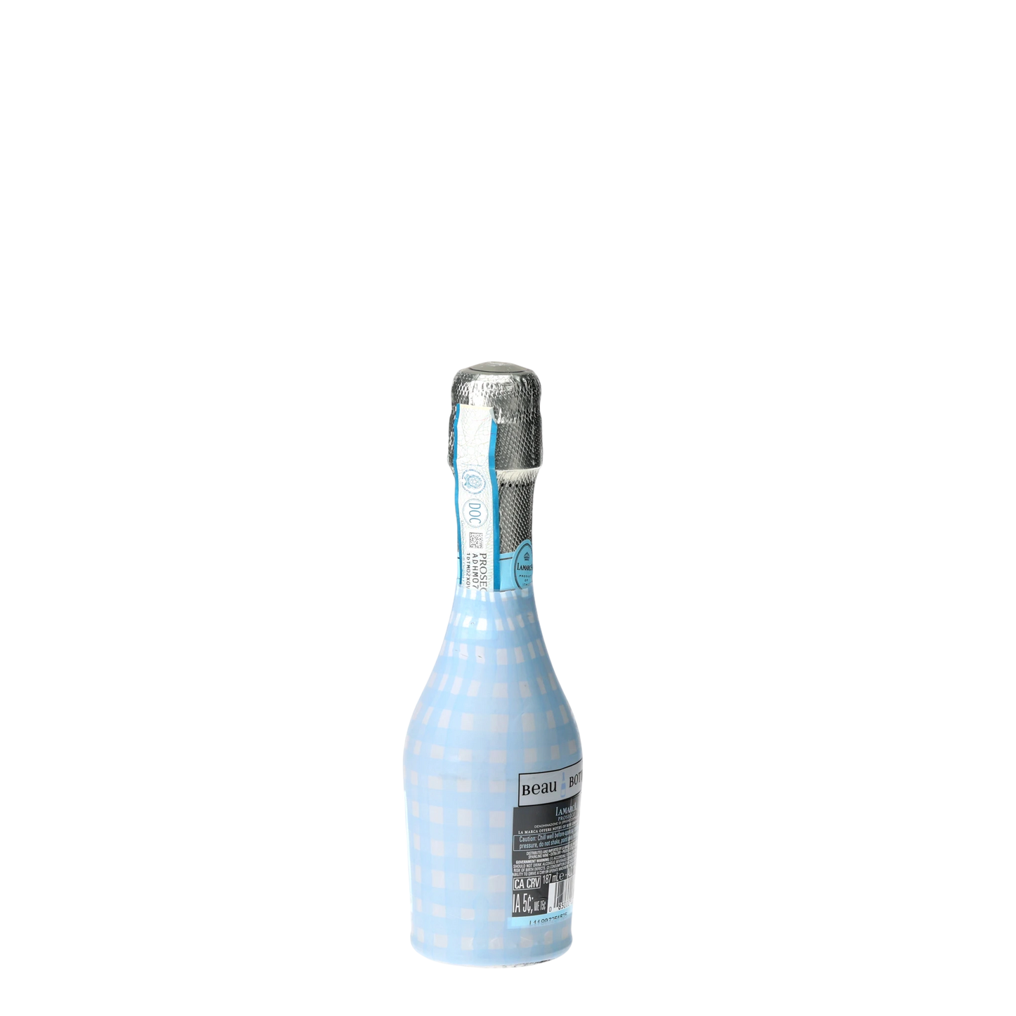 Powder Blue Picnic Gingham Mini Prosecco Wraps (3-Pack)
