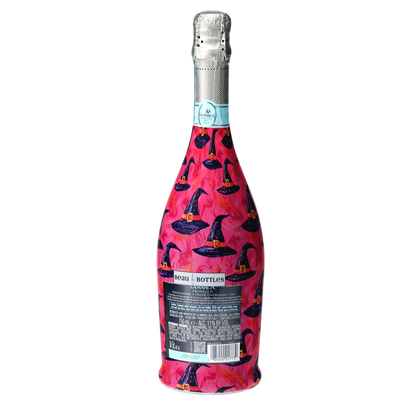 Preppy Halloween Witch Hats Prosecco Bottle Wrap
