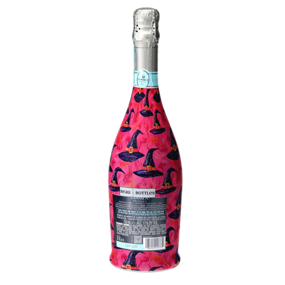 Preppy Halloween Witch Hats Prosecco Bottle Wrap