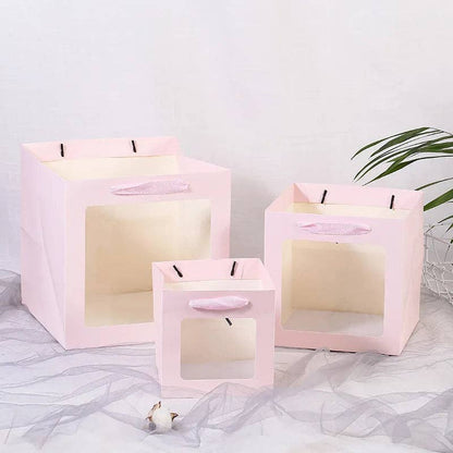 Cube Window Kraft Flower/Gift Bag