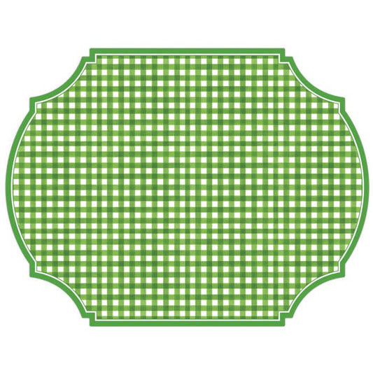 Green Gingham Posh Die-Cut Placemat