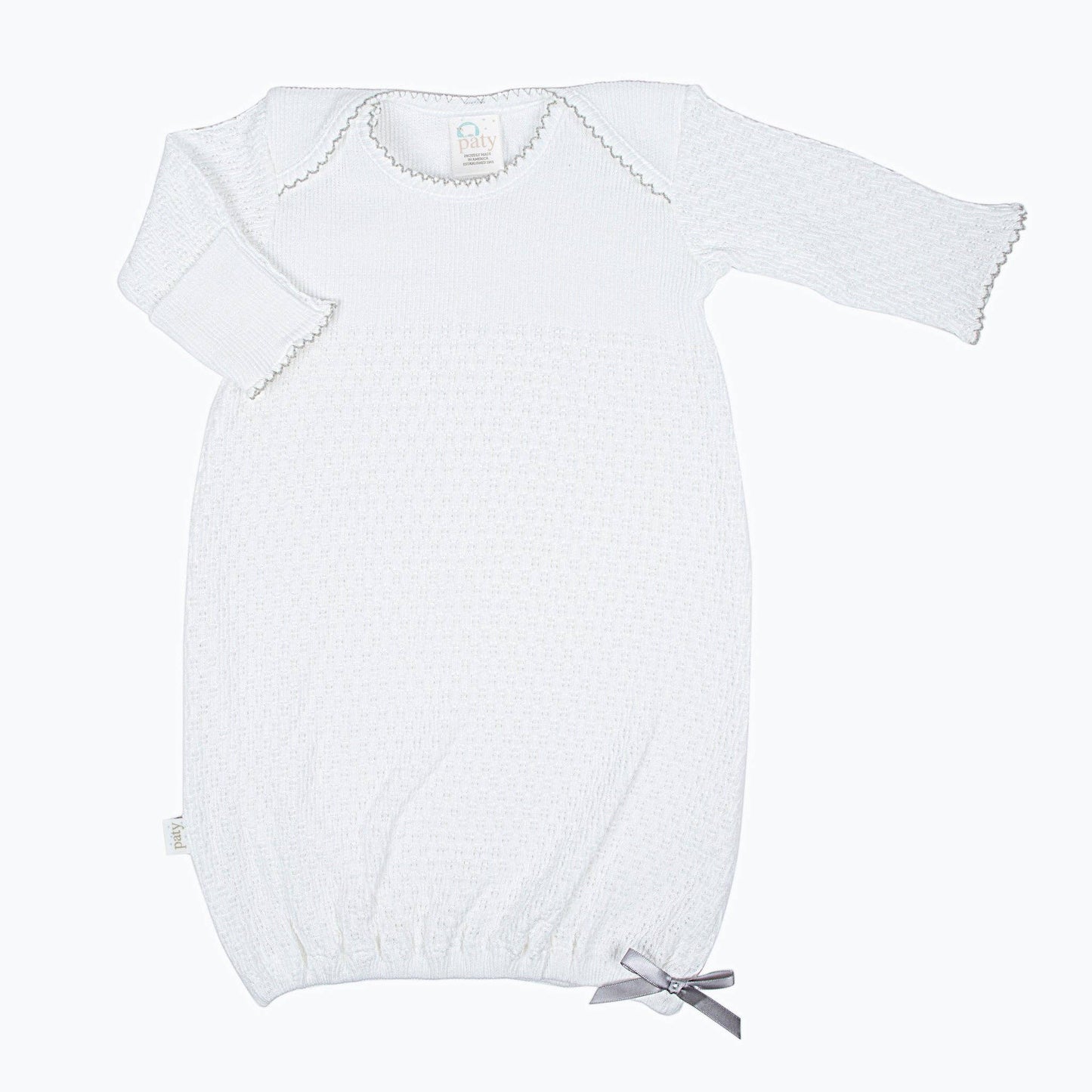 Paty Knit Overlap Shoulder Gown