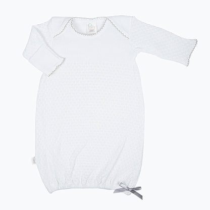 Paty Knit Overlap Shoulder Gown