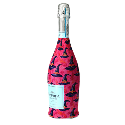Preppy Halloween Witch Hats Prosecco Bottle Wrap