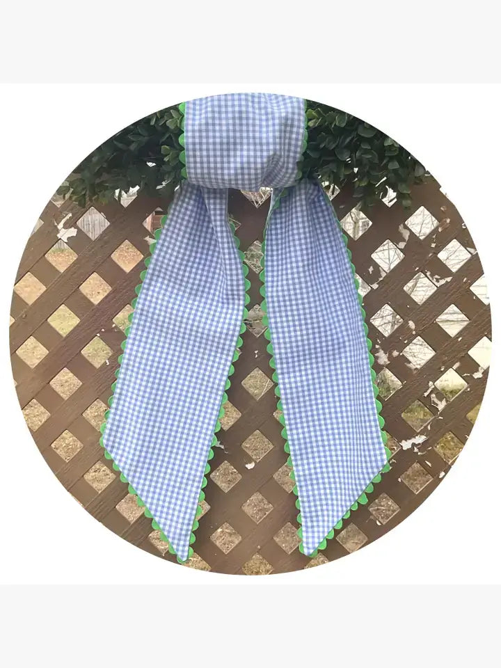 Custom Gingham Sash with Trim