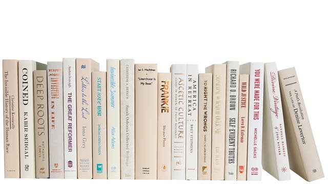 White/cream books by the foot for decor