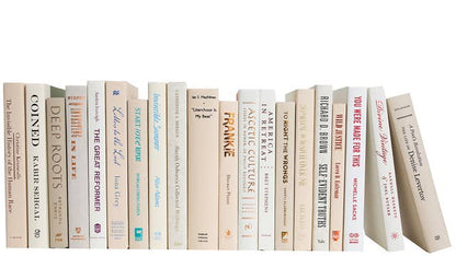 White/cream books by the foot for decor