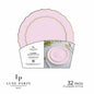 Baby Pink Flower Plate and Gold Plastic Plates Set | 32 Pack