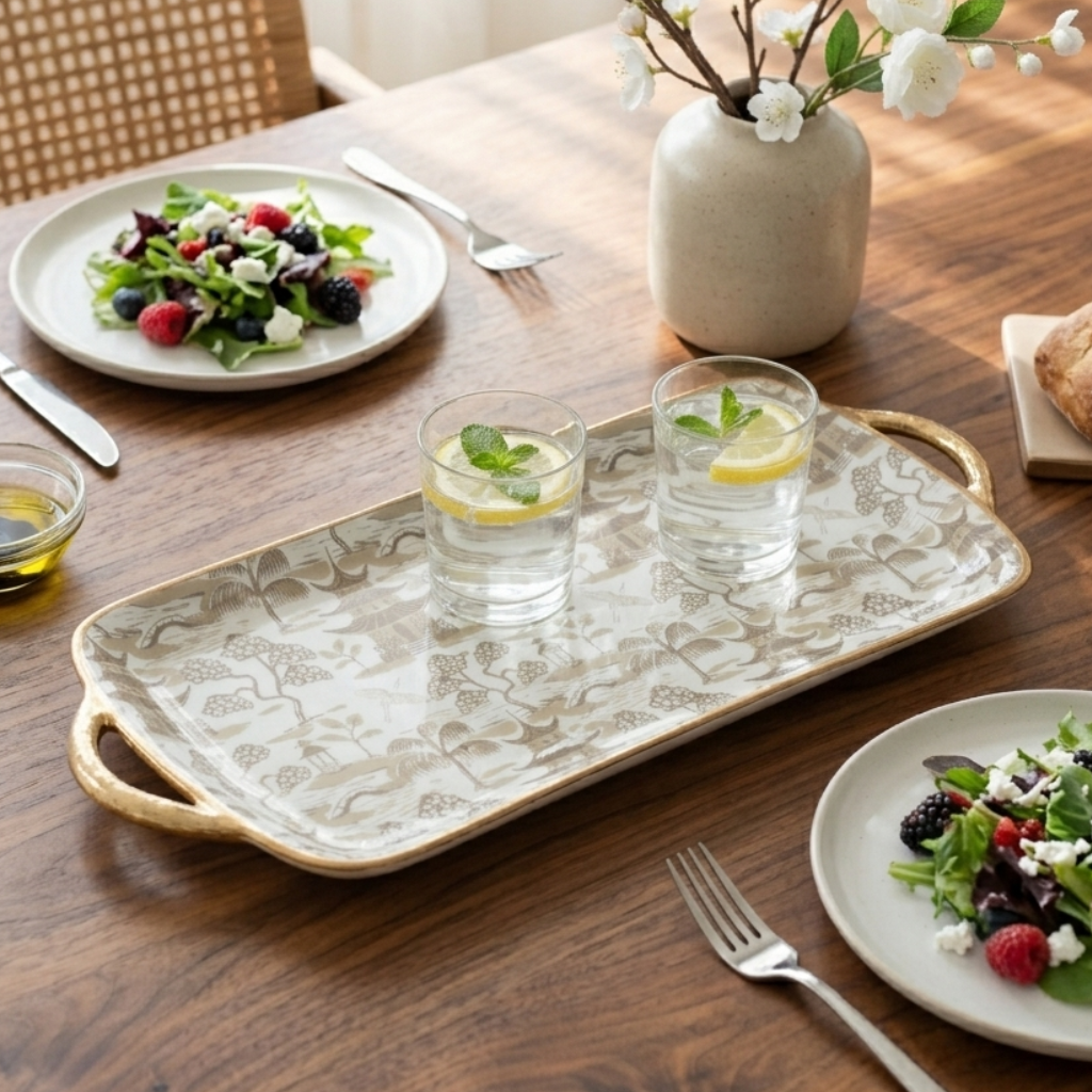Kyoto Pagoda Enameled Sasha Tray



White & Taupe