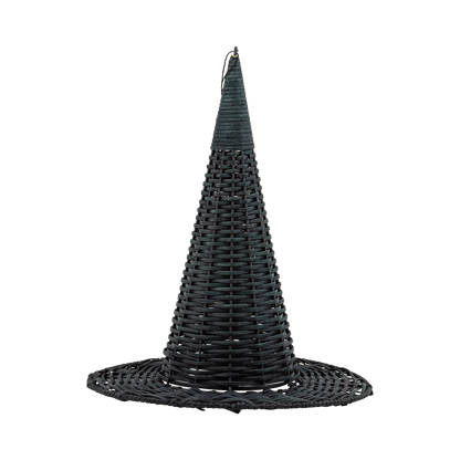 HAL1340 - Natural Rattan Witch Hat - 15"
