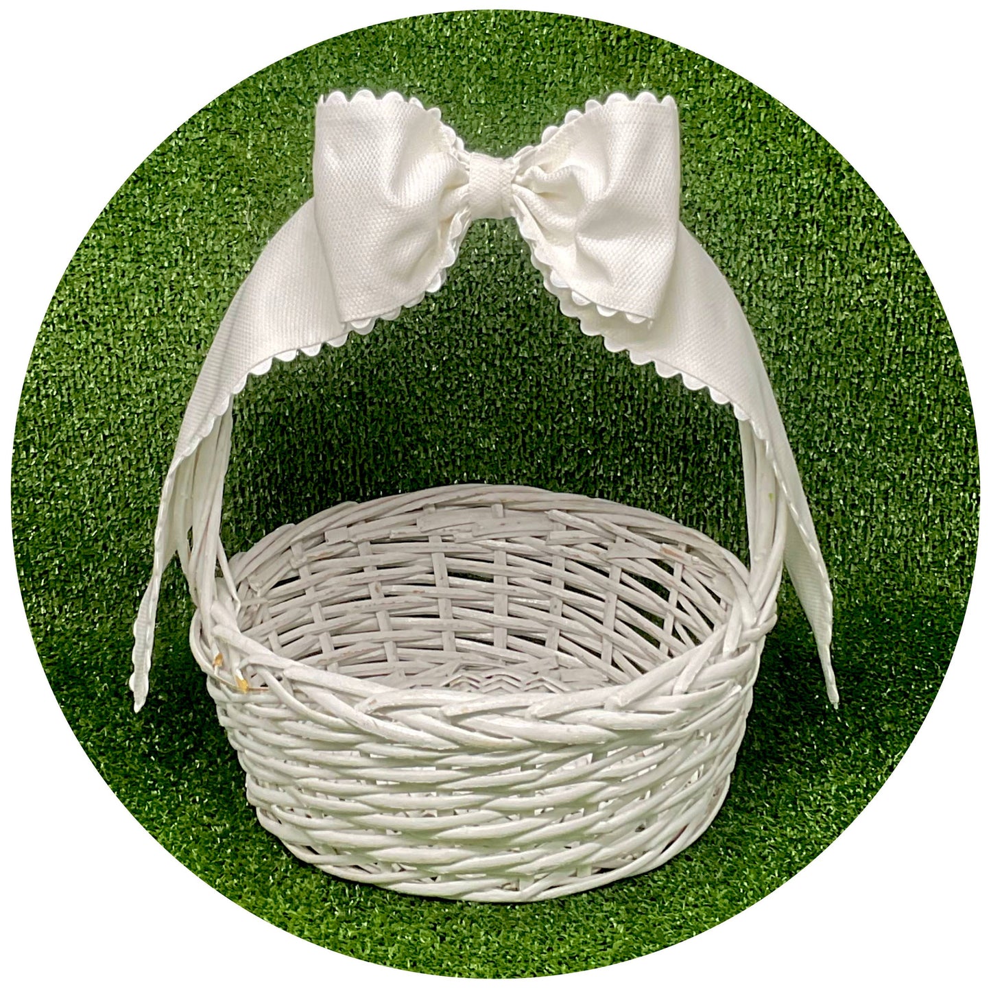 Custom Color Cotton Pique Bow with Trim