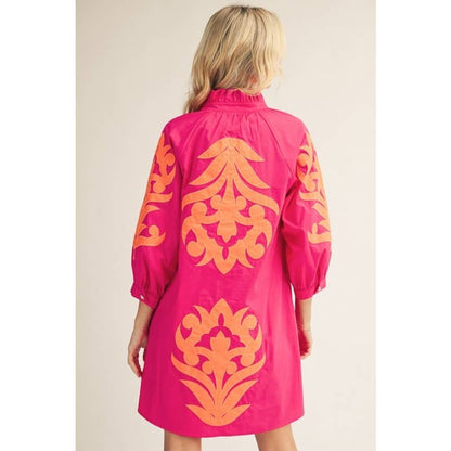 NEW floral applique shift dress