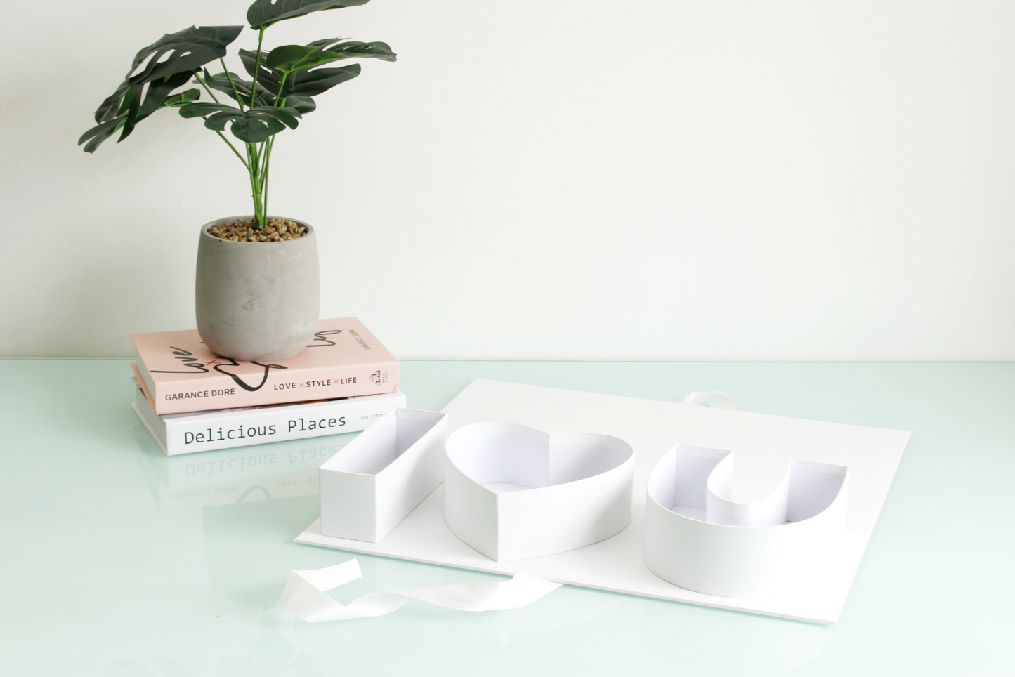 I Love You Fillable Letters Box with Ribbon