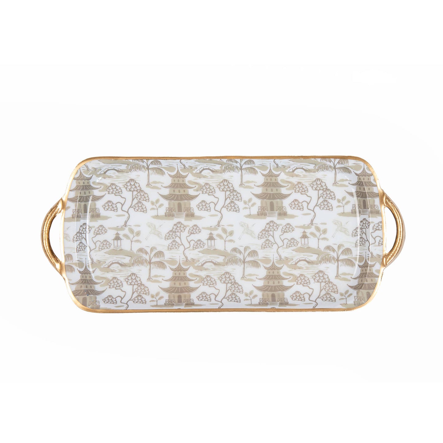 Kyoto Pagoda Enameled Sasha Tray



White & Taupe
