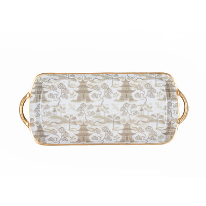 Kyoto Pagoda Enameled Sasha Tray



White & Taupe