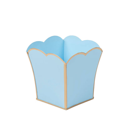 Gracie Scarlett Square Cachepot Planter - Light Blue