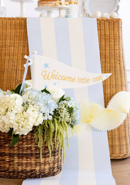 BAB1121 - Blue Striped Table Runner