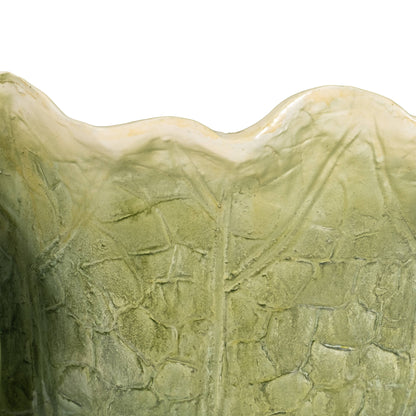 Decorative Planter - Green Resin Three Sitting Frogs, 10 in.