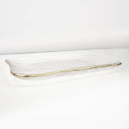 Saint Germain Serving Dish   Clear/Gold   9.3x.7x5.7