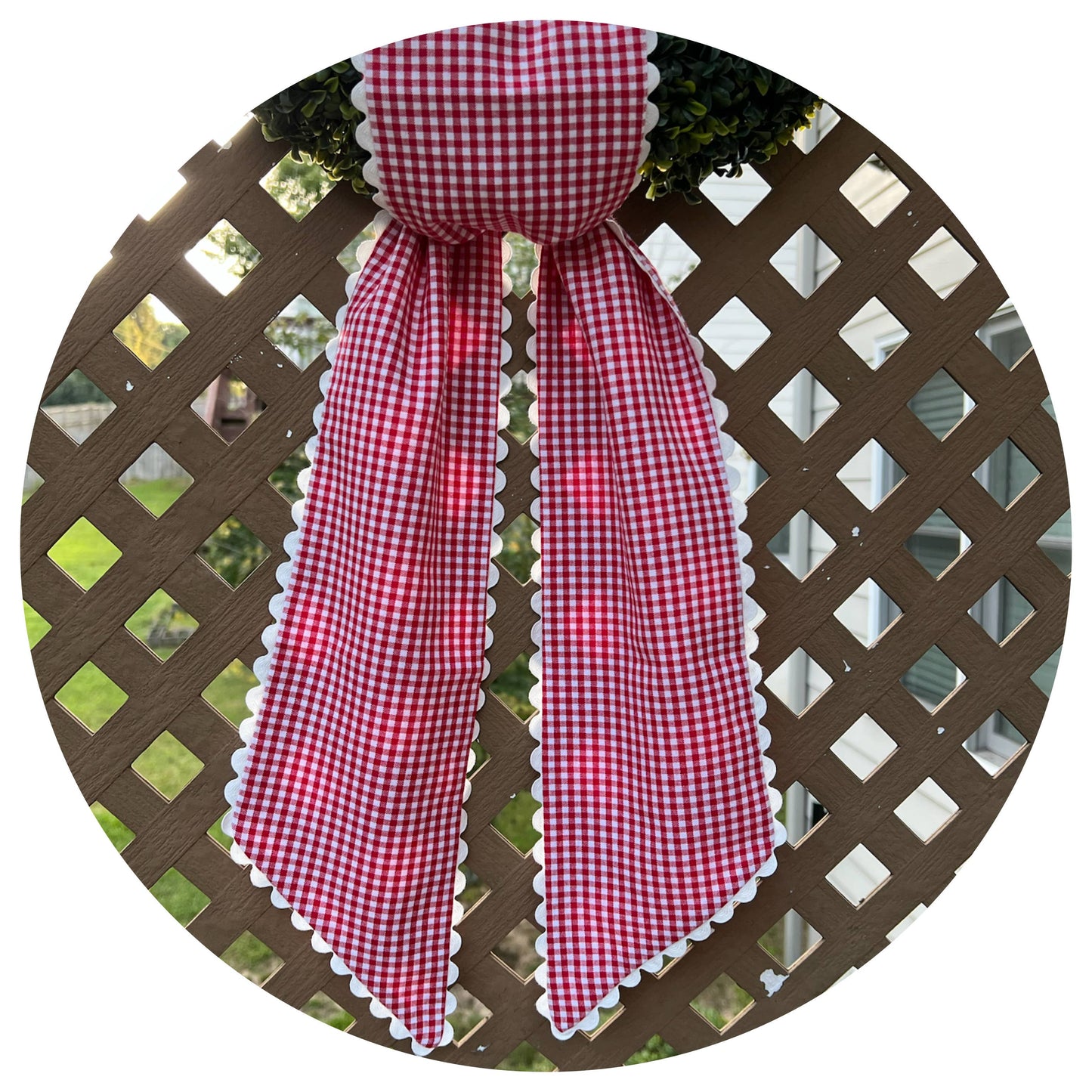 Custom Gingham Sashes with Trim