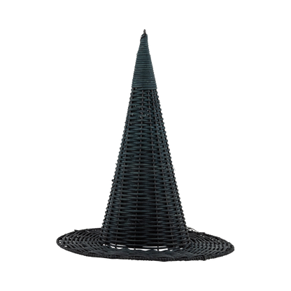 HAL1341 - Natural Rattan Witch Hat - 18"