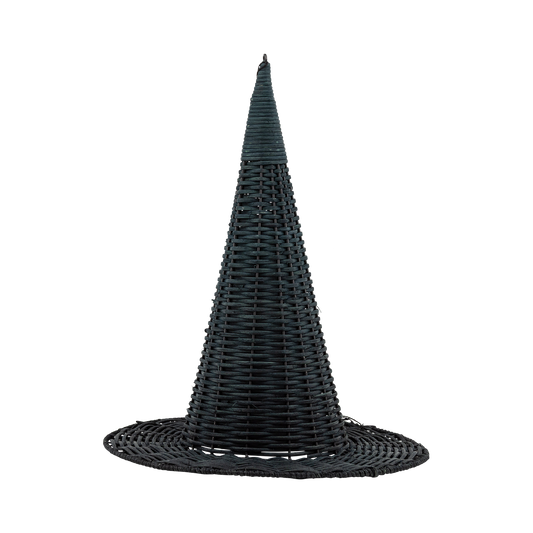 HAL1341 - Natural Rattan Witch Hat - 18"