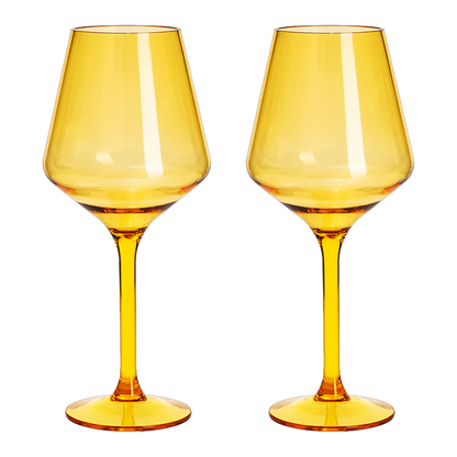 Floating Acrylic Plastic Stemmed Wine Glass