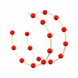 Red & Gold Bead Hoop Earrings | Polymer Clay Bead Hoop