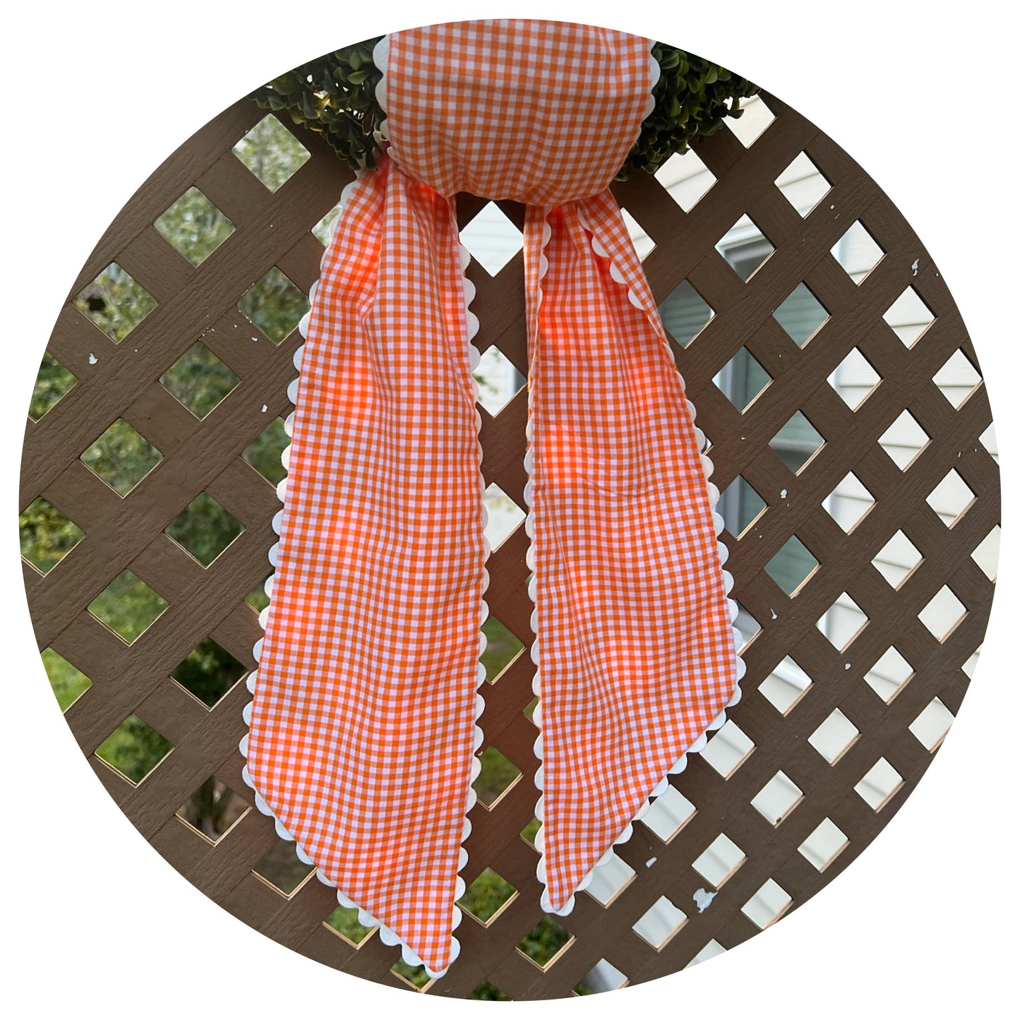Custom Gingham Sashes with Trim