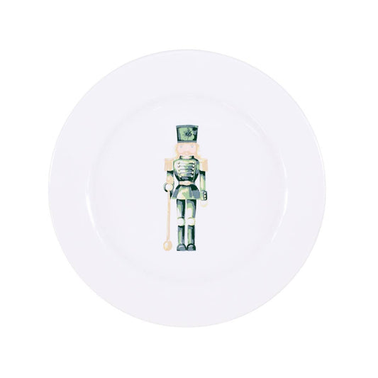 Watercolor Nutcracker Plate   White/Multi   8"