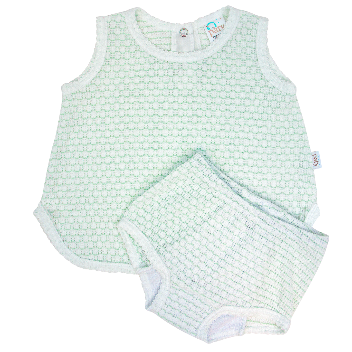 Paty Knit Pinstripe Diaper Set