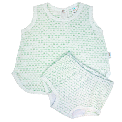 Paty Knit Pinstripe Diaper Set