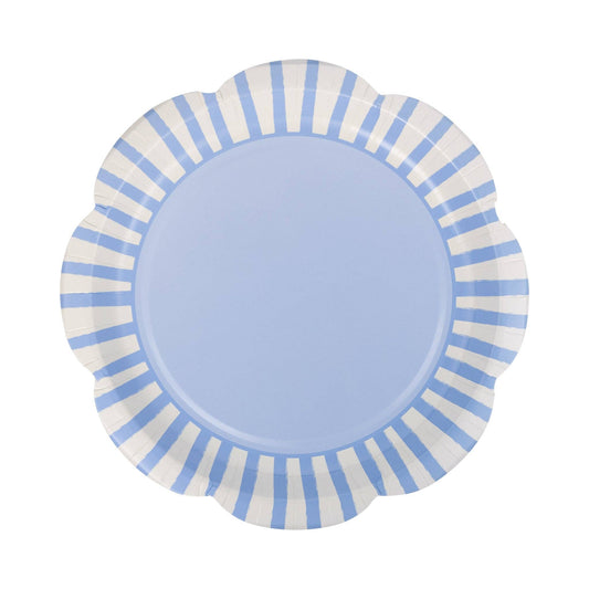 Blue Striped 9" Scallops