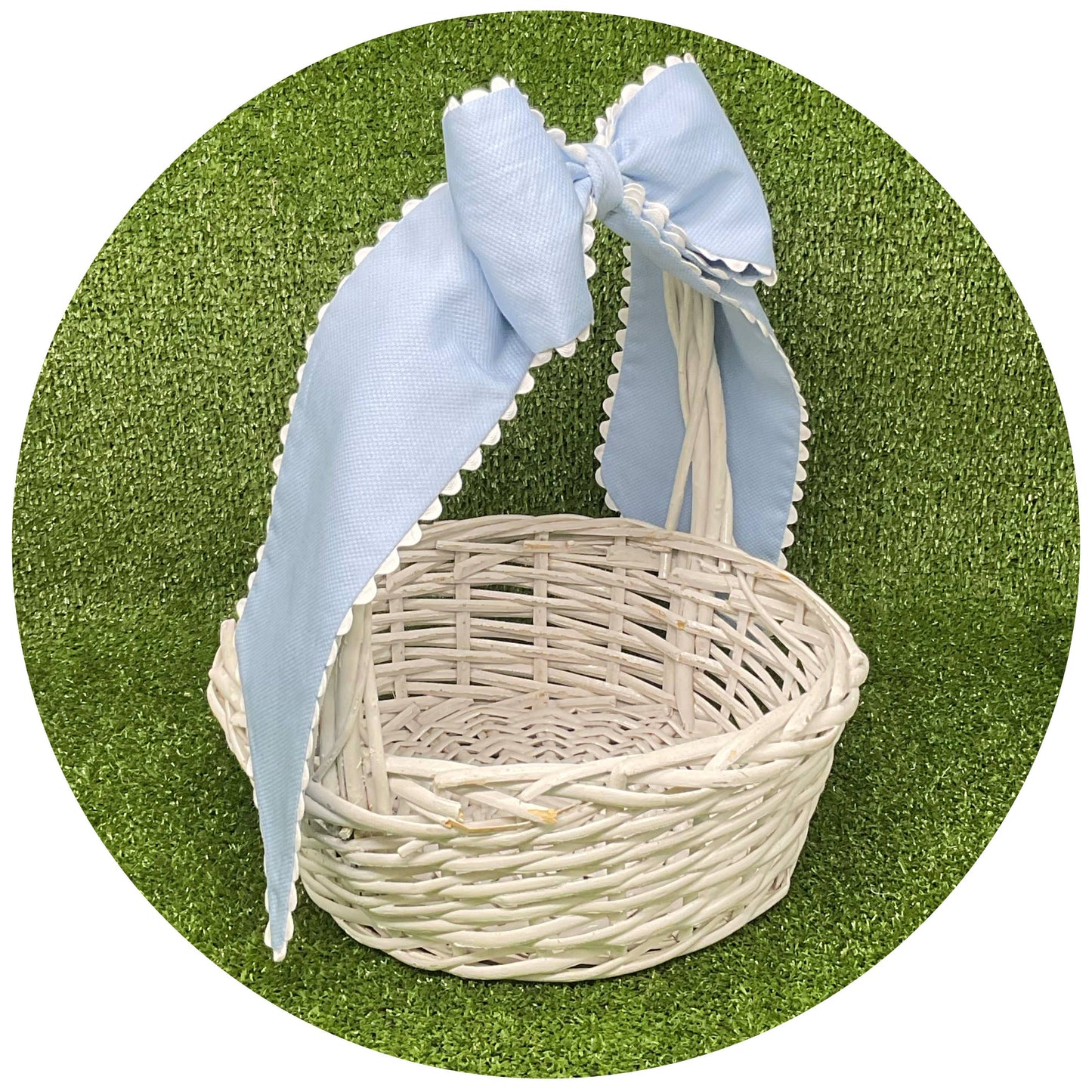 Custom Color Cotton Pique Bow with Trim