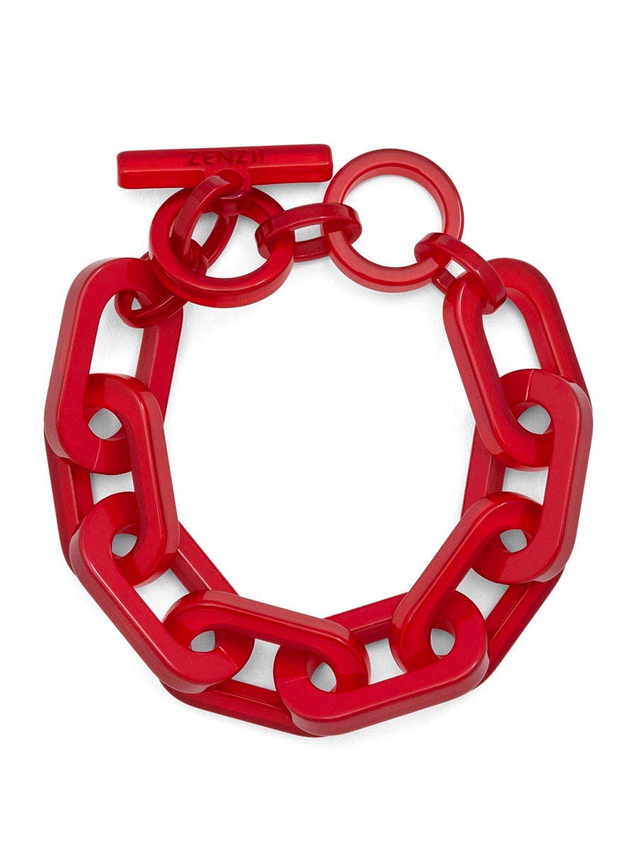 Resin Cable Chain Toggle Bracelet