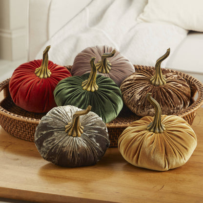 Pumpkin Large Velvet, Fall Mantel Decor, Halloween Table