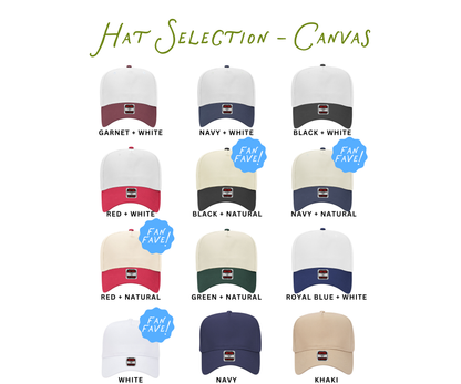Custom Hats! In Our Most Popular Style!