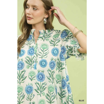Floral Puff Sleeve Dress