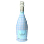 Powder Blue Picnic Gingham Prosecco Bottle Wrap