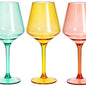 Unbreakable Yellow Stemmed Acrylic Wine Glasses set of 2