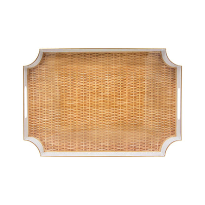 Rattan Enameled Jaye Tray